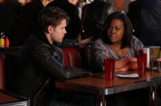 Chord Overstreet and Amber Riley as Sam and Mercedes in 'Glee'