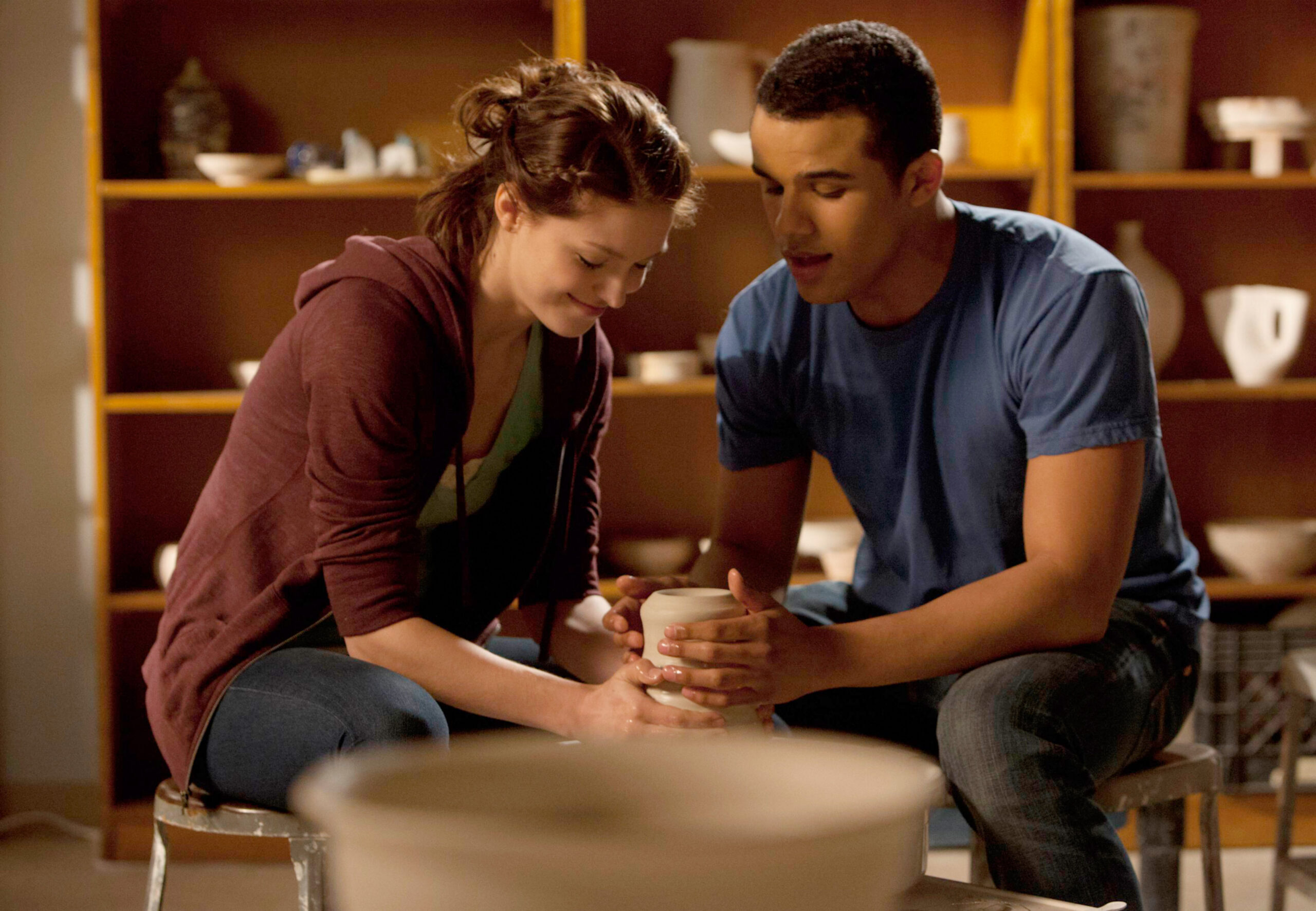 Melissa Benoist and Jacob Artist as Marley and Jake in 'Glee'
