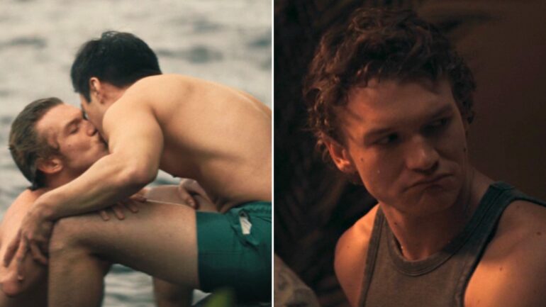 Ilya kissing Shane in the lake at the cottage in 'Heated Rivalry' Season 1 Episode 6, Shane and Ilya's hotel room conversation in 'Heated Rivalry' Season 1 Episode 5