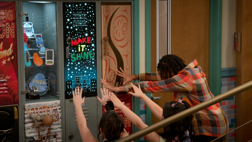 Erika Swayze as Jen Z, Emmy Liu-Wang as Pepper, and Peyton Jackson as Qwest in Hollywood Arts: Season 1