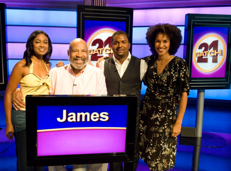 Tatyana Ali, James Avery, host Alfonso Ribeiro, Karyn Parsons
