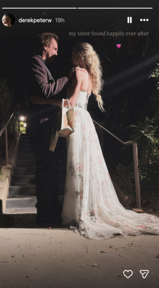 Jason Segel and Kayla Radomski at their wedding