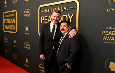 CALIFORNIA - MAY 31: (L-R) Jimmy Kimmel and Guillermo Rodriguez attend The 86th Annual Peabody Awards at Beverly Wilshire