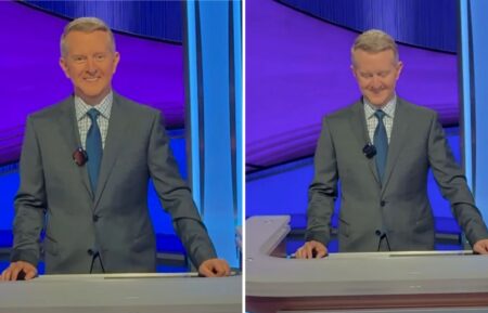 "Jeopardy!" host Ken Jennings on the game show stage