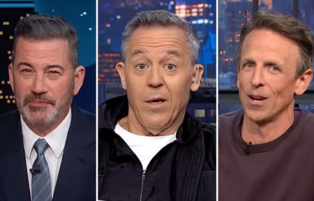 Jimmy Kimmel, Greg Gutfeld, Seth Meyers
