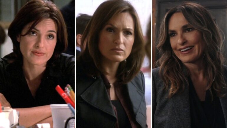 Mariska Hargitay as Olivia Benson in 'Law & Order: SVU' Seasons 1, 12, and 27