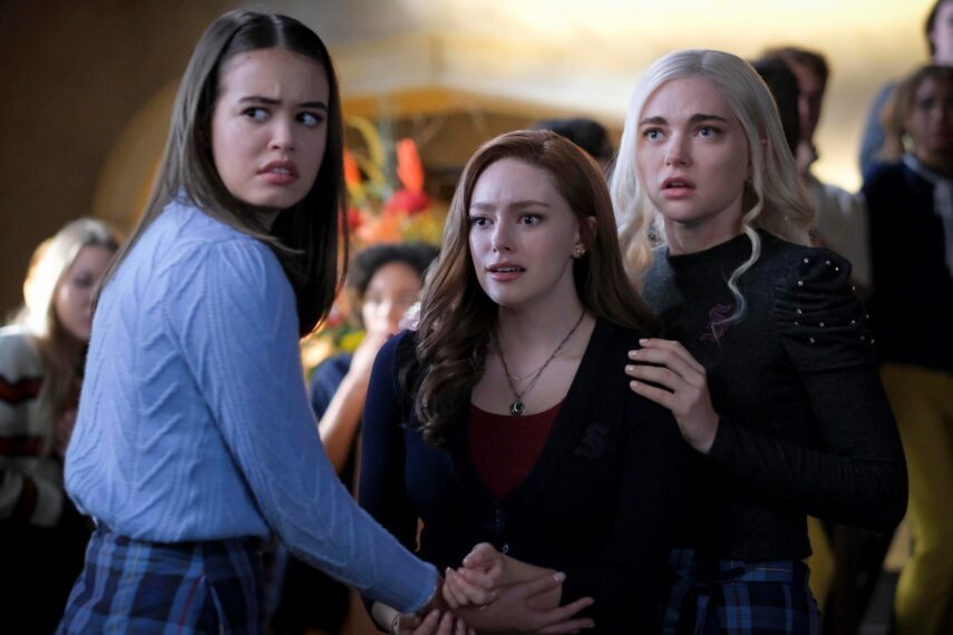LEGACIES, from left: Kaylee Bryant, Danielle Rose Russell, Jenny Boyd, ‘This Is Why We Don't Entrust Plans to Muppet Babies’, (Season 2, ep. 210, aired Jan. 23, 2020).
