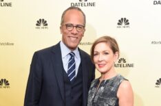 Lester Holt, Carol Hagen at 'Dateline' event