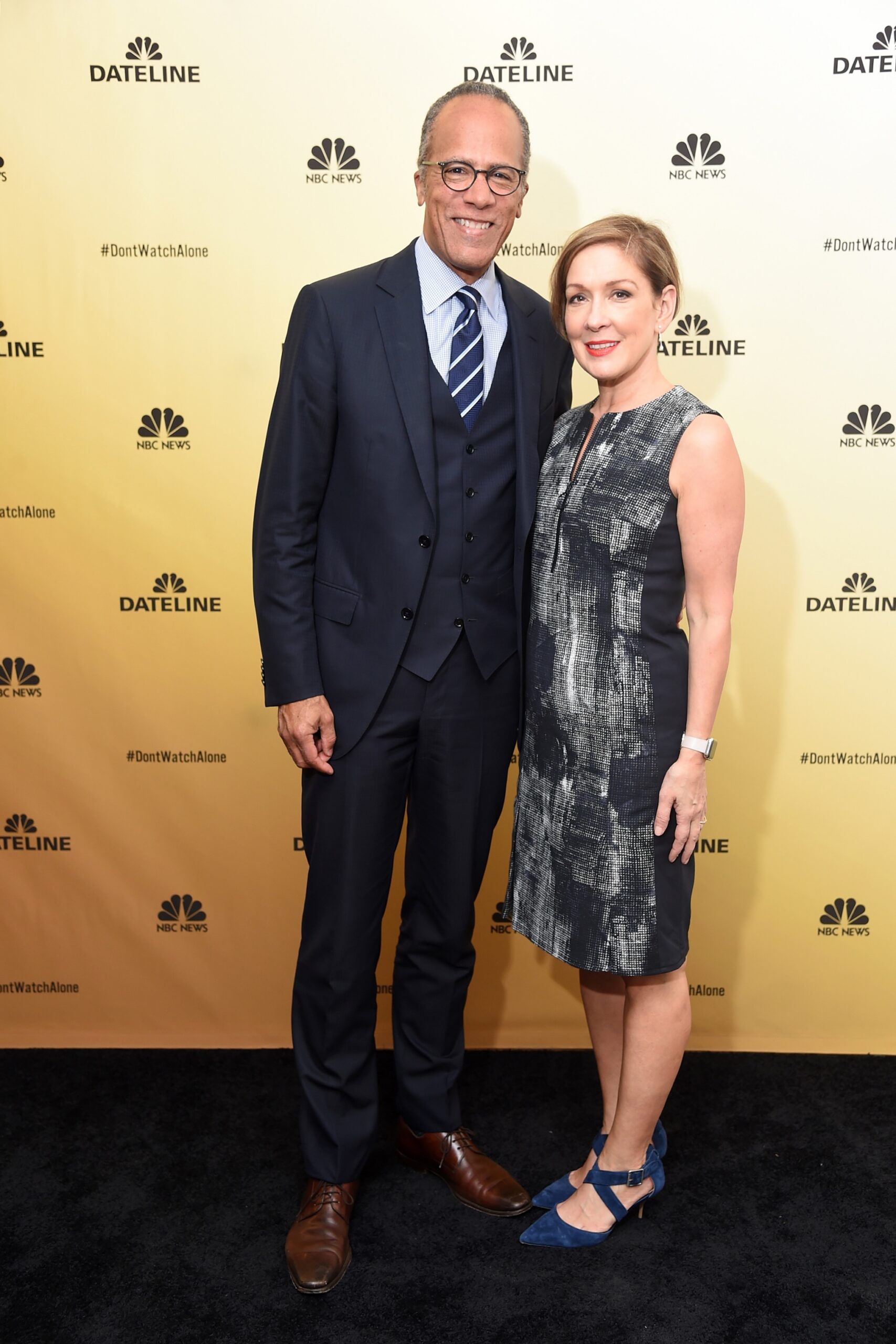 Lester Holt, Carol Hagen at 'Dateline' event