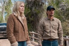 Ellyn Jameson as Dolly Weaver and Luke Grimes as Kayce Dutton in the 'Marshals' Season 2 premiere