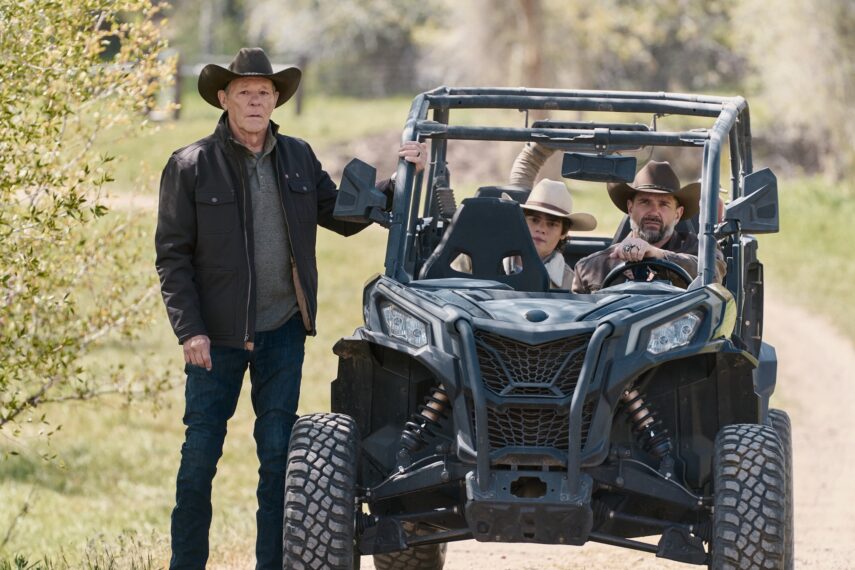 Chris Mulkey as Tom Weaver, Brecken Merrill as Tate Dutton, and Kevin McNamara as Jeb in the 'Marshals' Season 2 premiere