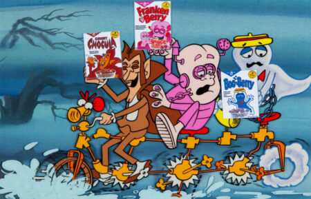 Count Chocula, Frankenberry and Boo Berry TV Commercial Production Cel (Bill Melendez/General Mills, 1973).