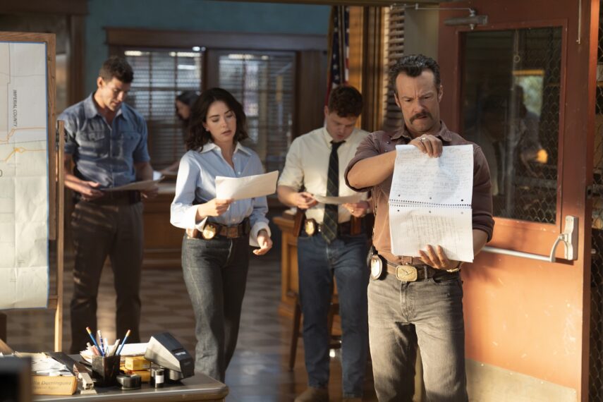 Austin Stowell as Leroy Jethro Gibbs, Mariel Molino as Cecilia “Lala” Dominguez, Caleb Foote as Bernard “Randy” Randolf, Kyle Schmid as Mike Franks —'NCIS: Origins' Season 3 Episode 2