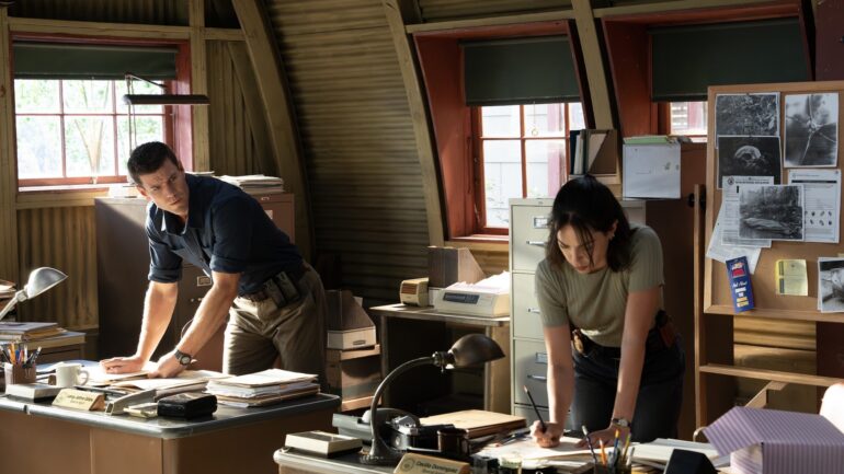 Austin Stowell as Leroy Jethro Gibbs, Mariel Molino as Cecilia “Lala” Dominguez — 'NCIS: Origins' Season 3 Episode 5 