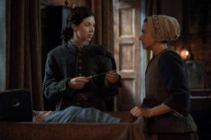 Hermione Corfield and Sara Vickers in 'Outlander: Blood of My Blood' Season 2