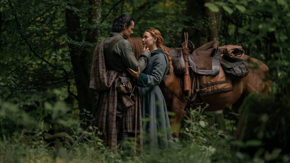 Jamie Roy and Harriet Slater in 'Outlander: Blood of My Blood' Season 2