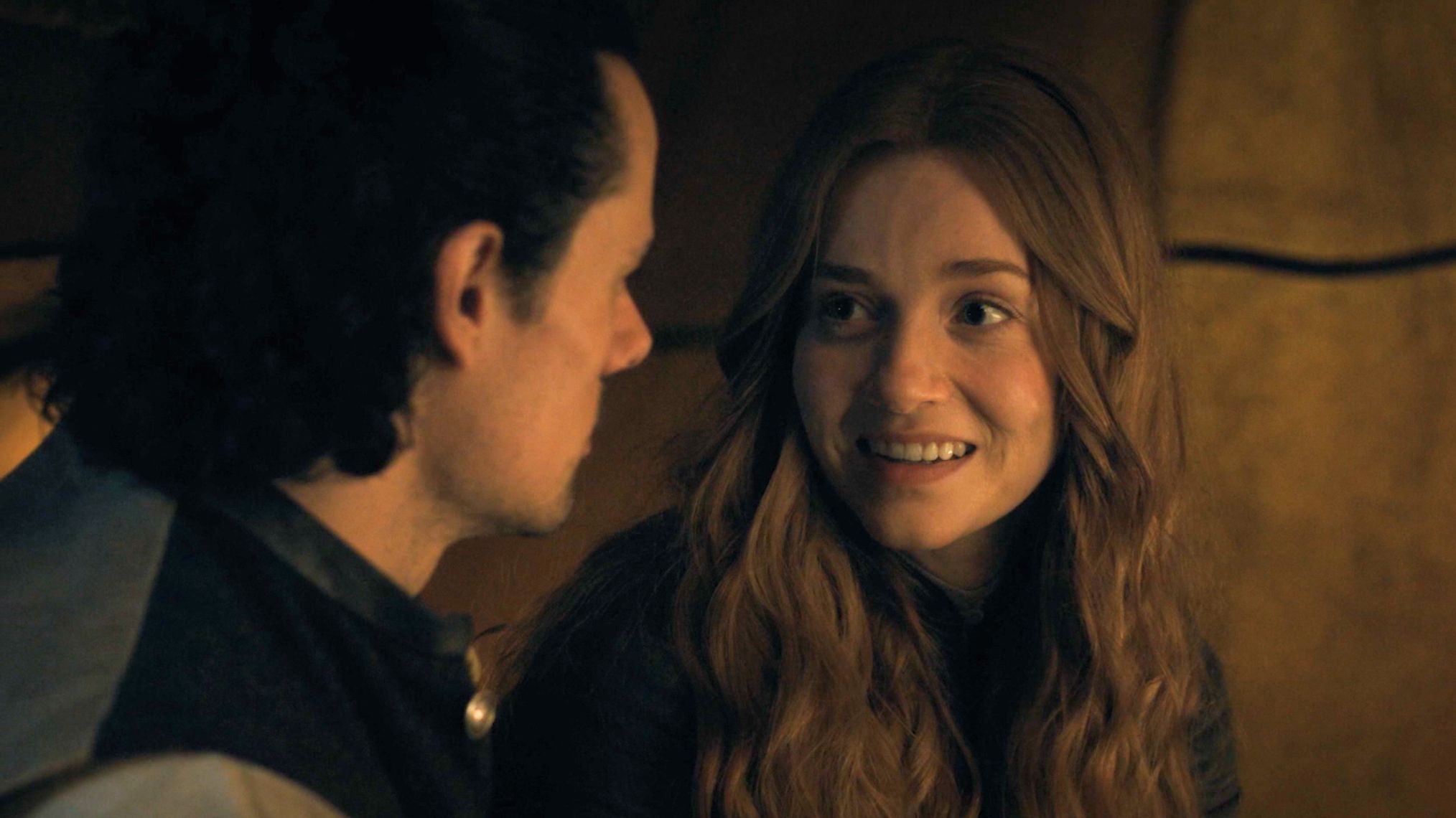 Jamie Roy and Harriet Slater in 'Outlander: Blood of My Blood' Season 2