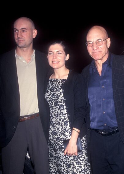 Actor Patrick Stewart, girlfriend Wendy Neuss and his children Daniel and Sophie attend the 44th Annual Drama Desk Awards on May 9, 1999 at the Fiorello H. LaGuardia High School of Music & Art and Performing Arts Concert Hall in New York City.