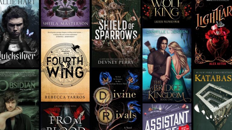 Romantasy book covers
