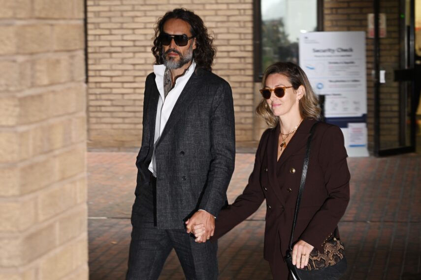 Russell Brand with wife Laura