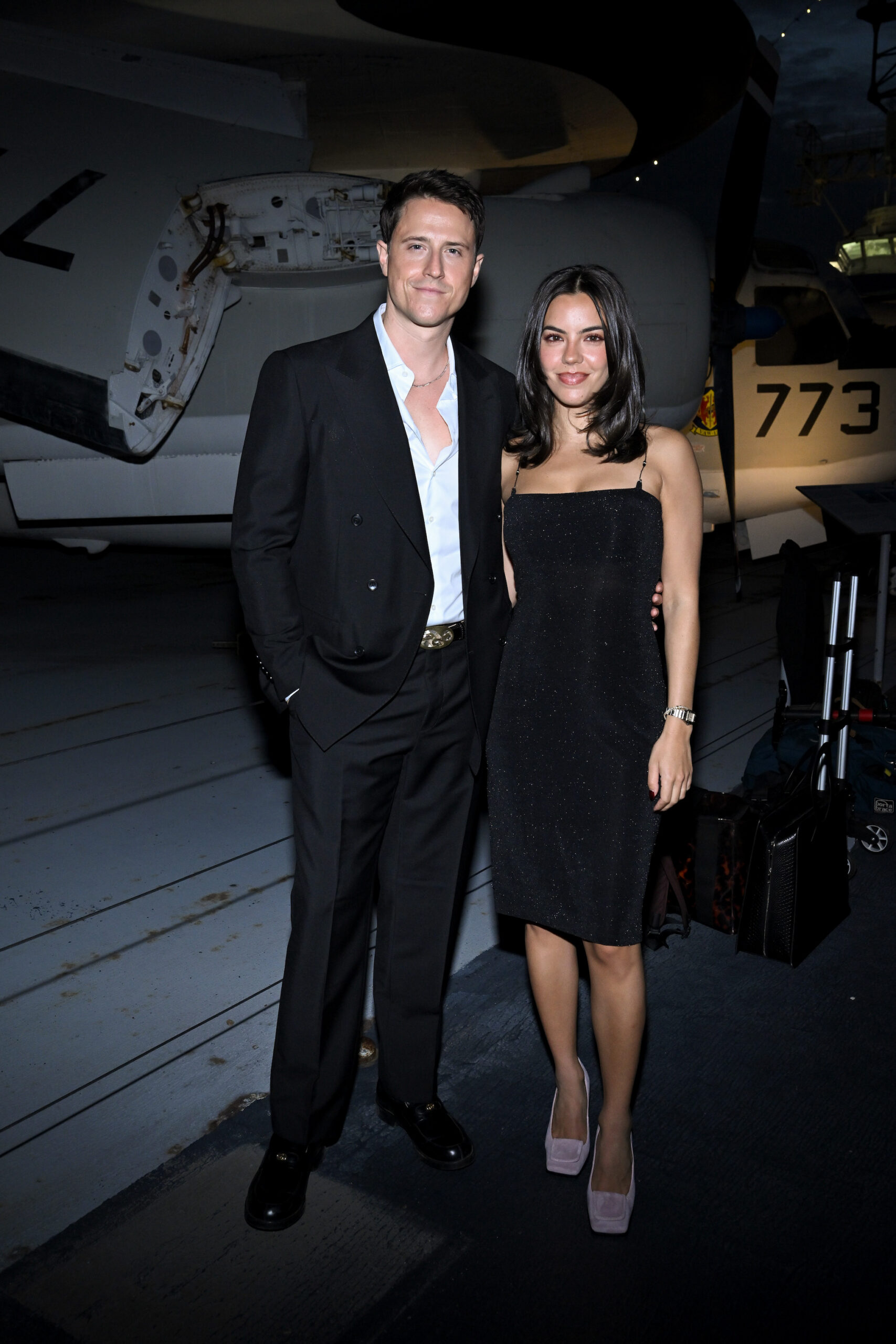 Shane Harper and Samantha Boscarino attend the NCIS: New York Event at Intrepid Museum on October 01, 2026 in New York City.