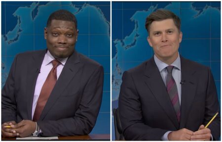 Michael Che and Colin Jost on 'Weekend Update' on 'SNL'