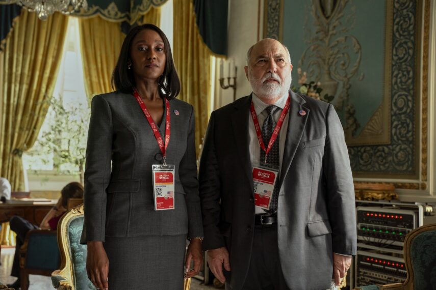 Nana Mensah as Billie Appiah, Miguel Sandoval as Miguel Ganon in 'The Diplomat' Season 4 Episode 8