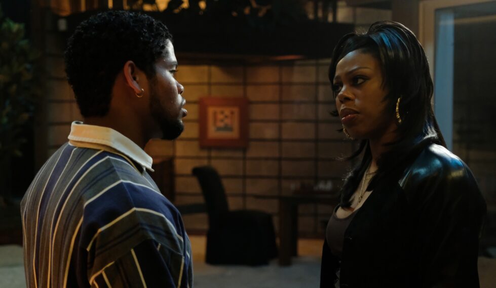FX's The Drop: A Snowfall Saga -- “Blood In, Blood Out" -- Season 1, Episode 7 (Airs Tuesday, October 20) -- Pictured: (l-r) Isaiah John as Leon Simmons, Gail Bean as Wanda Bell. -- CR: Ray Mickshaw/FX