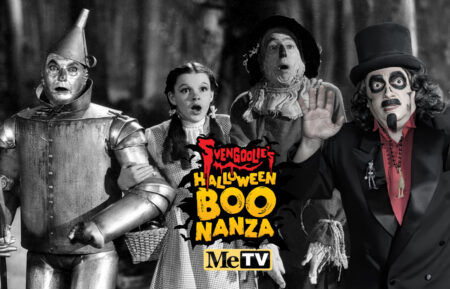 Jack Haley, Judy Garland and Ray Bolger, 1939 and Svengoolie Boo-Nanza-graphic