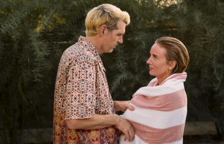 Timothy Simons as Sasha and Justine Lupe as Morgan in episode 306 of 'Nobody Wants This.'