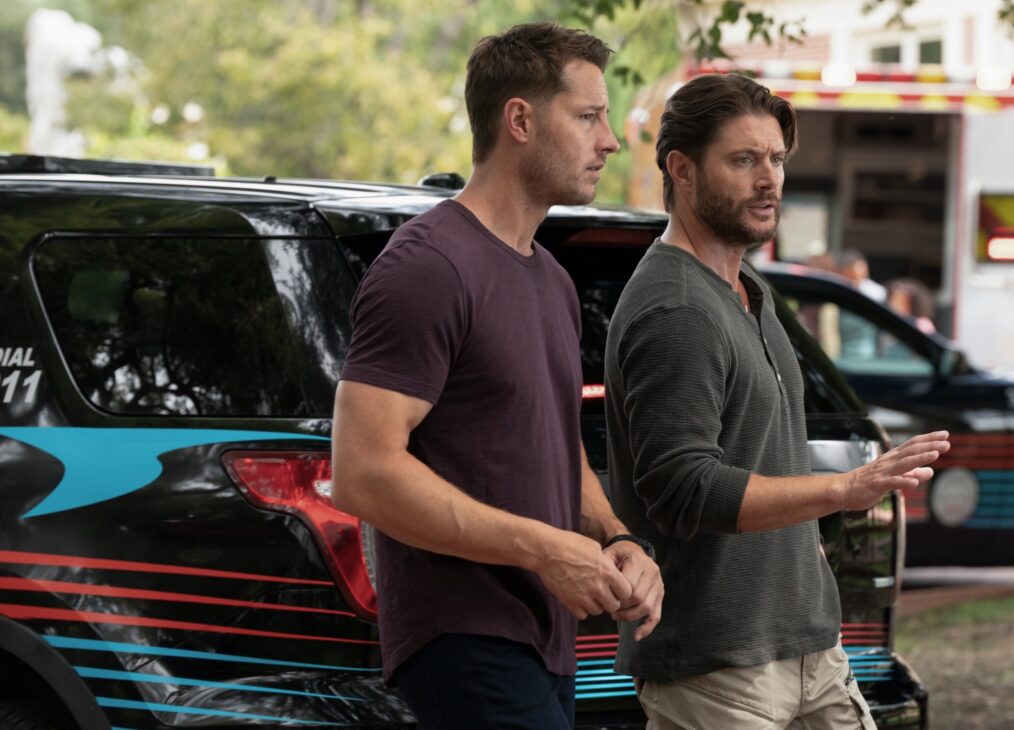 Justin Hartley as Colter Shaw and Jensen Ackles as Russell Shaw — 'Tracker' Season 4 Episode 5 "Need to Know"
