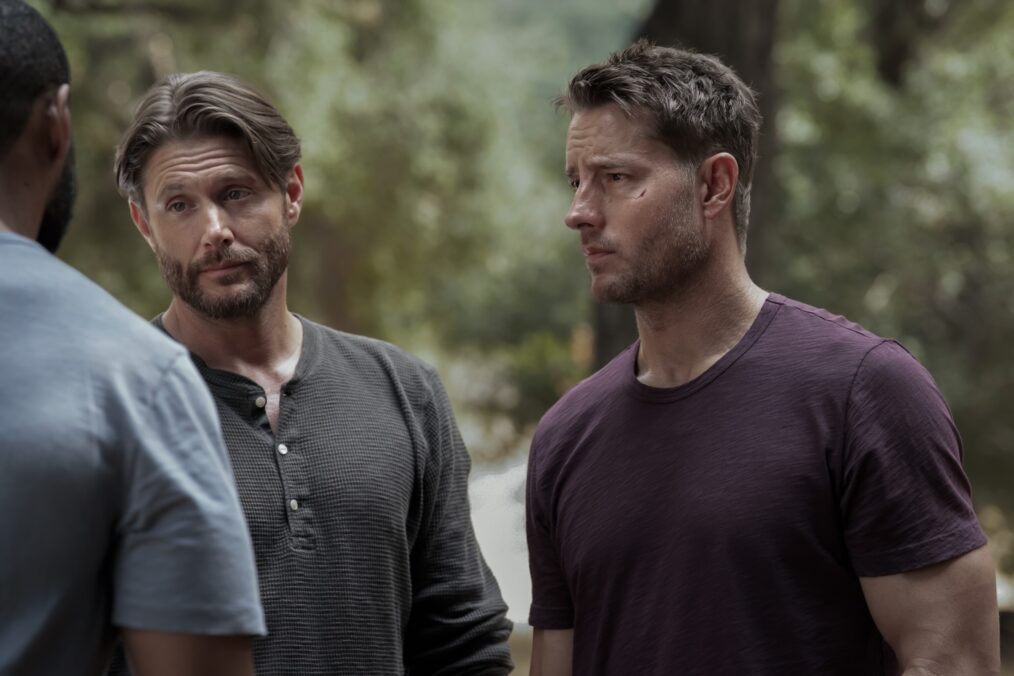 Jeff Pierre as Grant Valko, Jensen Ackles as Russell Shaw, and Justin Hartley as Colter Shaw — 'Tracker' Season 4 Episode 5 "Need to Know"