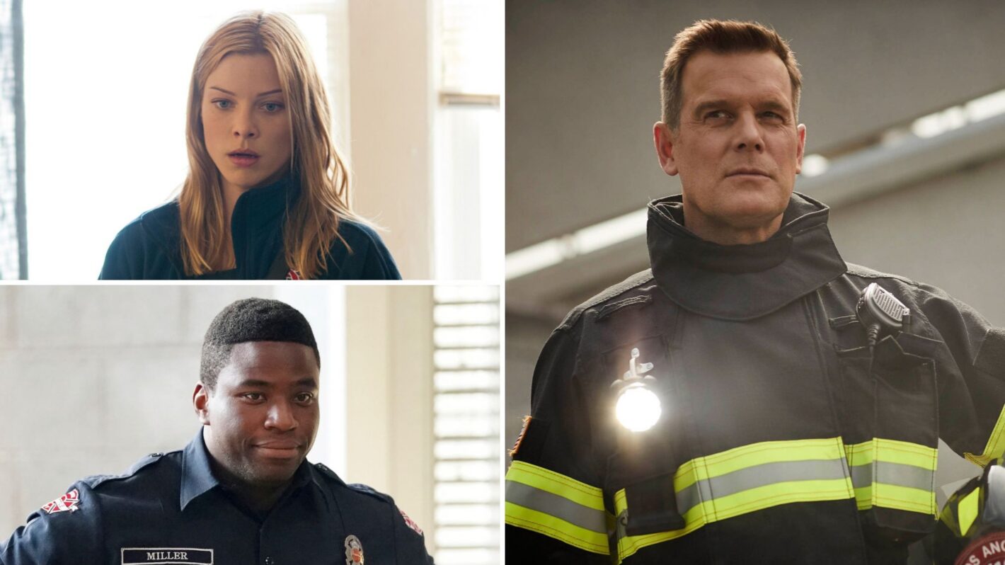 Lauren German as Leslie Shay in 'Chicago Fire,' Peter Krause as Bobby Nash in '9-1-1,' Okieriete Onaodowan as Dean Miller in 'Station 19'