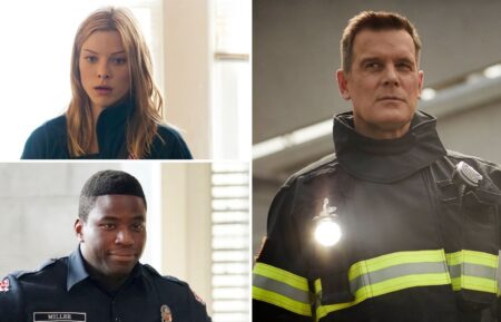 Lauren German as Leslie Shay in 'Chicago Fire,' Peter Krause as Bobby Nash in '9-1-1,' Okieriete Onaodowan as Dean Miller in 'Station 19'