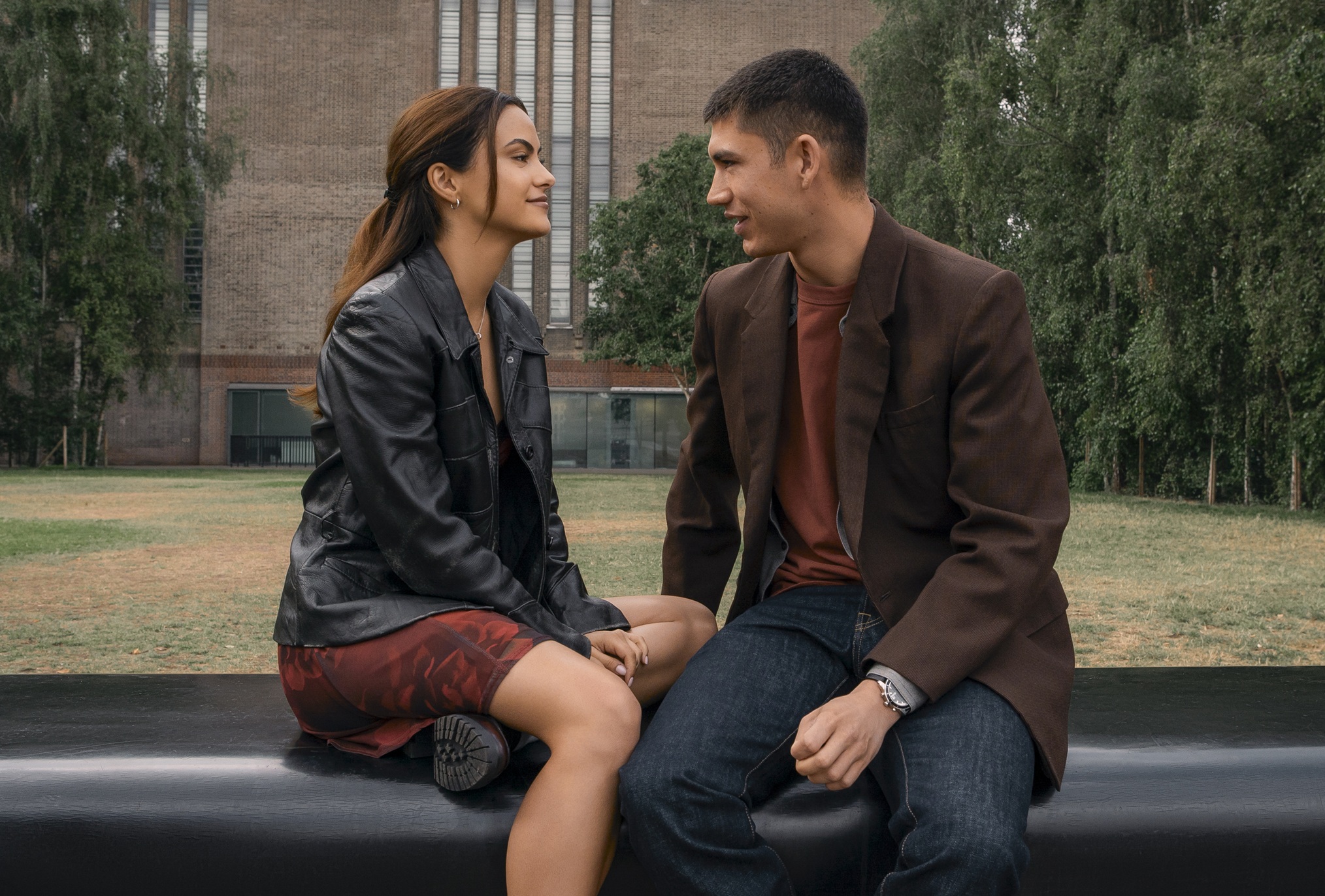 Camila Mendes and Archie Renaux in 'Upgraded'