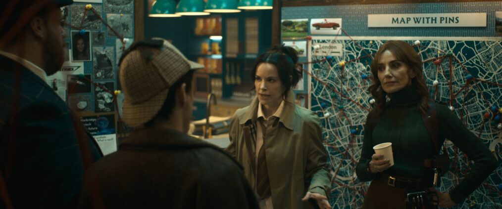 Henry Lewis as D.U.M.-E., Jonathan Sayer as U., Emily Hampshire as E.D.I.T.H, and Orla Brady as Friday in VisionQuest