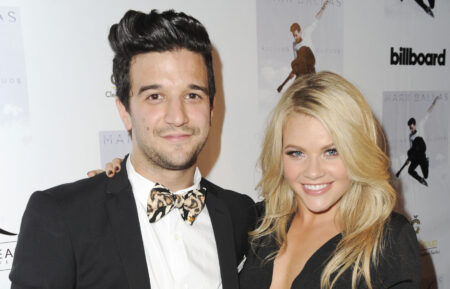 Singer Mark Ballas and dancer Witney Carson attend Mark Ballas Debuts EP "Kicking Clouds" at Crustacean on September 16, 2014