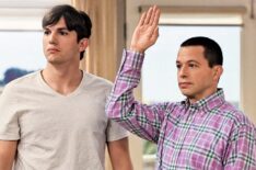 Ashton Kutcher and Jon Cryer in Two and a Half Men