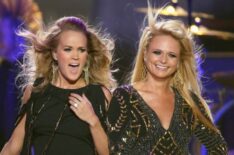 Carrie Underwood and Miranda Lambert perform at the 2014 CMT Awards