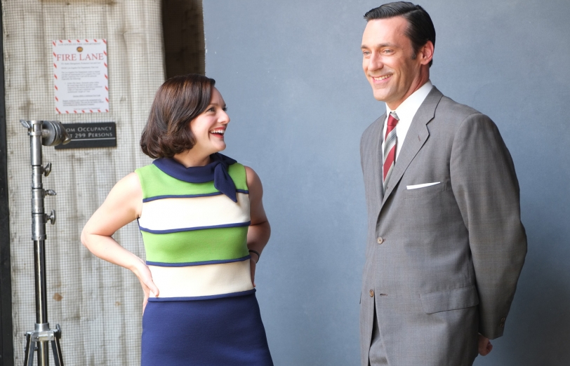 Behind the scenes of Mad Men - Elisabeth Moss and Jon Hamm