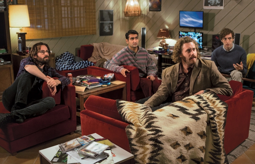 Martin Starr, Kumail Nanjiani, T.J. Miller, and Thomas Middleditch in Silicon Valley