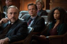 Brian Cox, Peter Sarsgaard, and Thandie Newton in The Slap