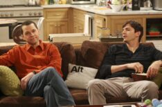 Jon Cryer and Ashton Kutcher in the Two and a Half Men finale