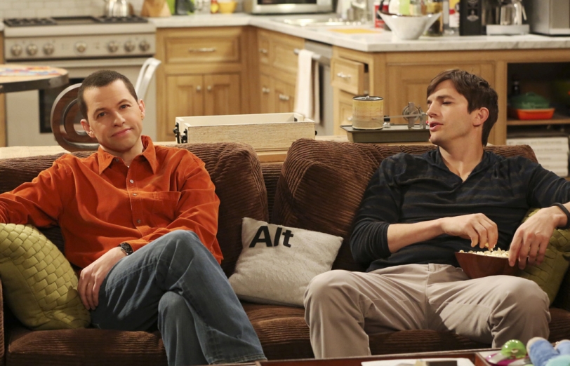 Jon Cryer and Ashton Kutcher in the Two and a Half Men finale