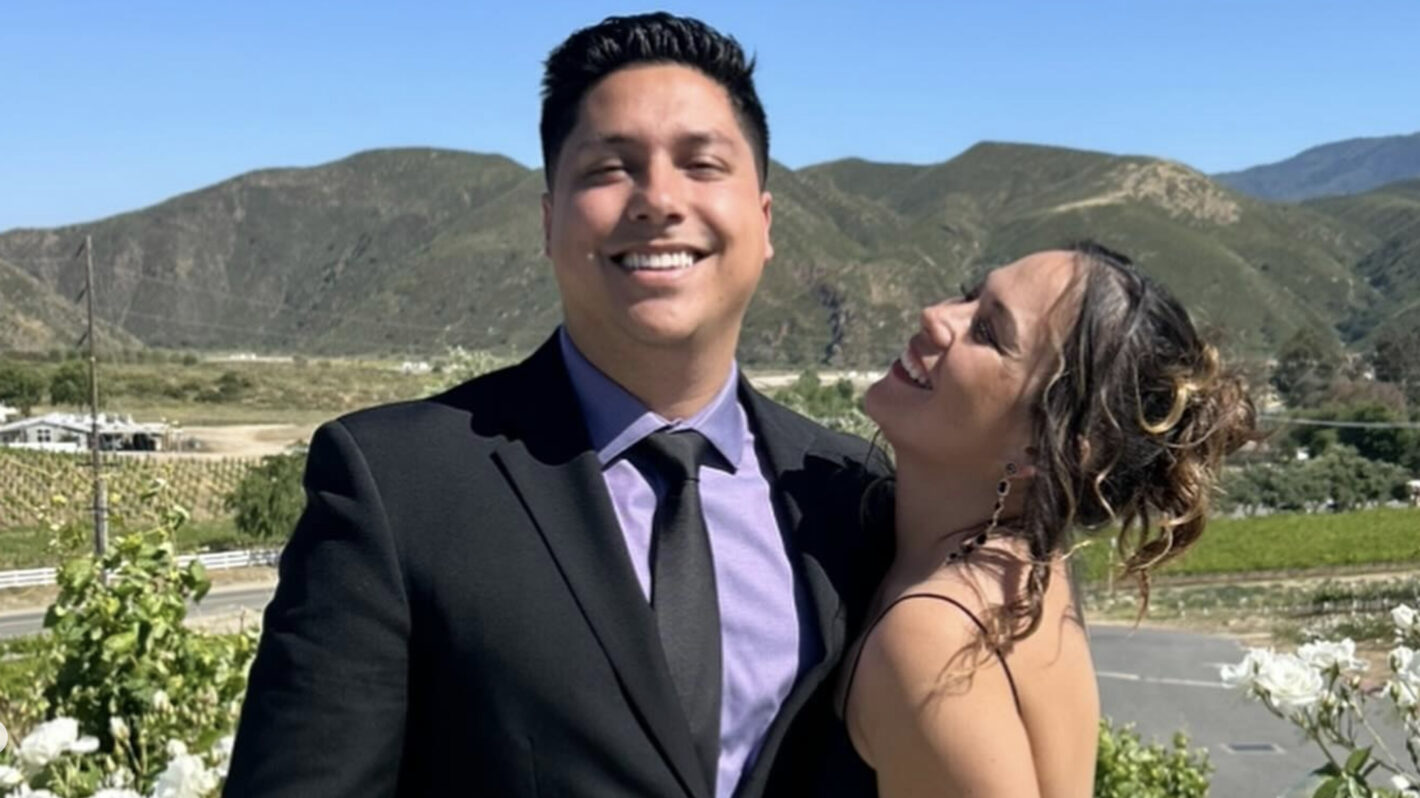 Liz Woods and her boyfriend, Jason