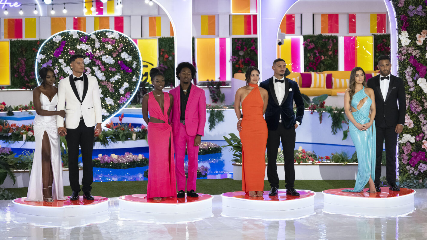 Kendall and Nicole; Serena and Kordell; JaNa and Kenny; Miguel and Leah of 'Love Island USA' Season 6